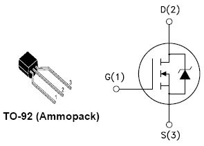 STQ1NC45R-AP, N-channel 450V - 4.1? - 1.5A - TO-92 SuperMESH™ Power MOSFET